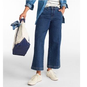 L.L.Bean 207 Vintage High Rise Wide Leg Jeans 8 Regular NWT